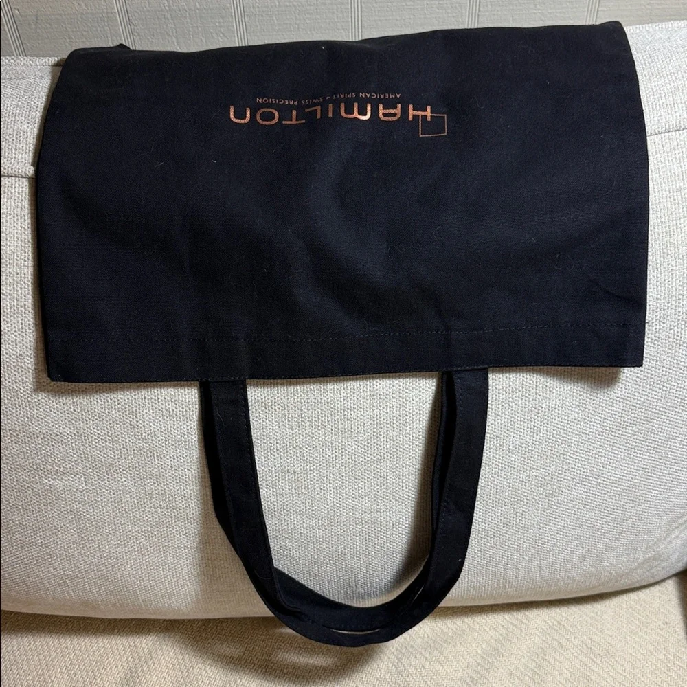 ⭐️Hamilton Watch Black Canvas Tote Bag - Picture 4 of 4